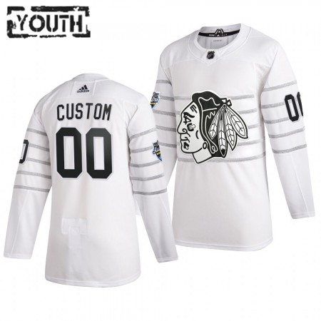 Chicago Blackhawks Personalizado Wit Adidas 2020 NHL All-Star Authentic Shirt - Kinderen